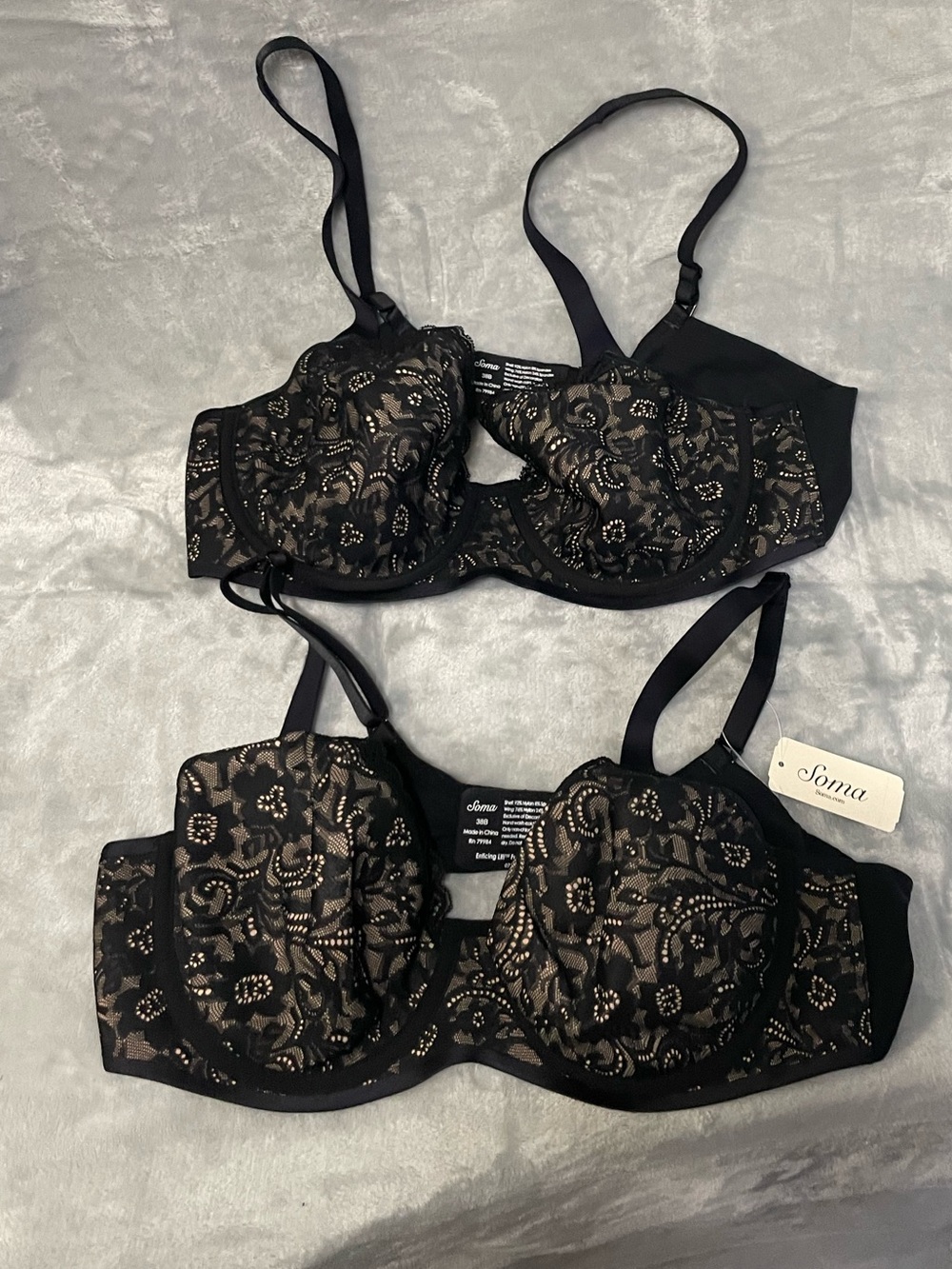 Soma enticing lift full coverage 0716 bra sz 38B bundle of 2